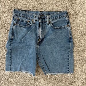 Blue Denim Cutoff Shorts